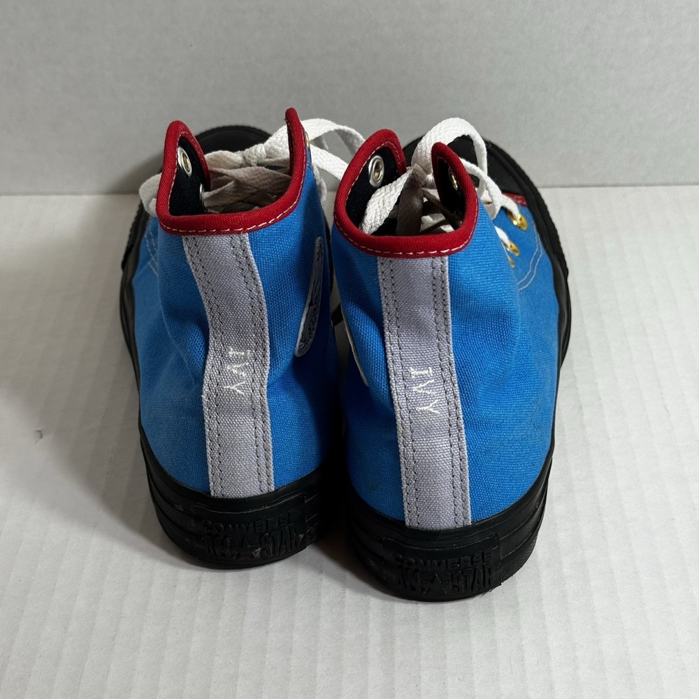 Converse Chuck Taylor All Star High Top Blue Leopard Print Womens 6 Mens 4 - Picture 4 of 7